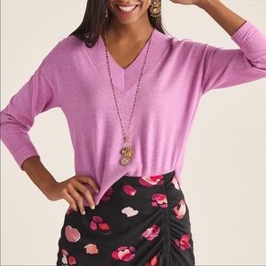 Cabi Shrunken V-neck Sweater NWOT